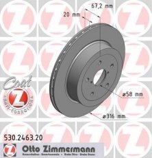 Гальмівний диск 530.2463.20 Zimmermann фото 1