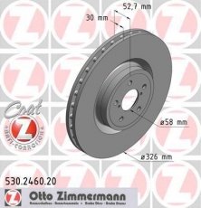 Купить 530.2460.20 Zimmermann Тормозные диски Impreza (2.0, 2.5)