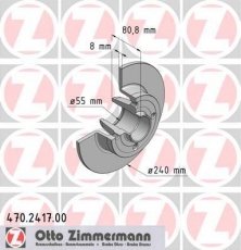 Купить 470.2417.00 Zimmermann Тормозные диски Twingo 2 1.6 RS