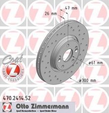 Купити 470.2414.52 Zimmermann Гальмівні диски Лагуна 2 (1.6, 1.8, 1.9, 2.0, 2.2)