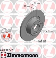 Тормозной диск 440.3135.20 Zimmermann фото 1