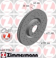 Тормозной диск 440.3134.52 Zimmermann фото 1