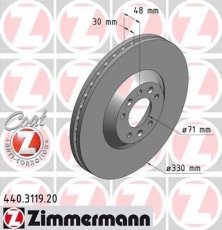 Купить 440.3119.20 Zimmermann Тормозные диски Ситроен С5 3 3.0 V6