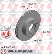 Гальмівний диск 430.2625.20 Zimmermann фото 1