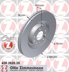 Купить 430.2620.20 Zimmermann Тормозные диски Vectra C 2.8 V6 Turbo