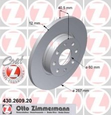 Купить 430.2609.20 Zimmermann Тормозные диски Punto Grande (1.2, 1.4)
