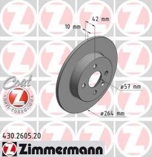 Купить 430.2605.20 Zimmermann Тормозные диски Meriva (1.2, 1.6, 1.7, 1.8)