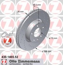 Гальмівний диск 430.1465.52 Zimmermann фото 1