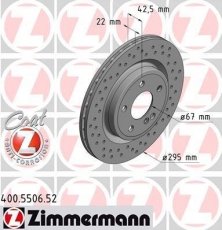 Купить 400.5506.52 Zimmermann Тормозные диски ЦЛ Класс СЛА (2.0, 2.1)