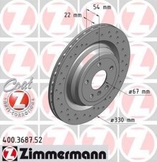 Купить 400.3687.52 Zimmermann Тормозные диски GL-CLASS GLE (2.1, 3.0, 4.7)