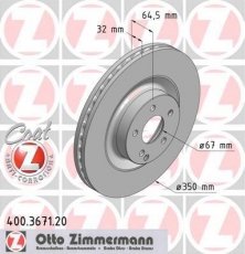 Купить 400.3671.20 Zimmermann Тормозные диски Mercedes 211 (E 420 CDI, E 500, E 500 T)