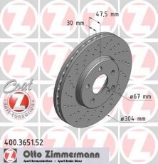 Купити 400.3651.52 Zimmermann Гальмівні диски Mercedes 211 (2.6, 3.0, 3.2, 3.5)