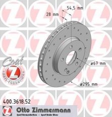 Купить 400.3618.52 Zimmermann Тормозные диски Мерседес 211 (1.8, 2.1, 2.6)
