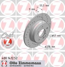 Гальмівний диск 400.1412.52 Zimmermann фото 1