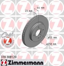 Купить 370.3081.20 Zimmermann Тормозные диски Мазда 2 (1.3, 1.4, 1.5, 1.6)