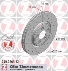 Купить 290.2263.52 Zimmermann Тормозные диски S-Type (2.5, 2.7, 3.0, 4.0, 4.2)