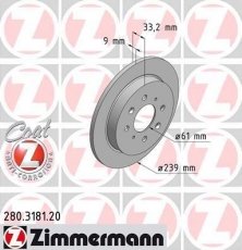 Гальмівний диск 280.3181.20 Zimmermann фото 1