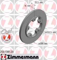 Купити 250.1381.20 Zimmermann Гальмівні диски Transit 8 (2.0 TDCi, 2.2 TDCi)