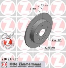Купити 230.2379.20 Zimmermann Гальмівні диски Сузукі СХ4 (1.9 DDiS, 2.0, 2.0 DDiS)