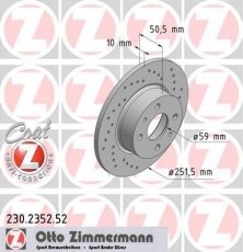 Купить 230.2352.52 Zimmermann Тормозные диски Линеа (1.4, 1.6, 1.9)