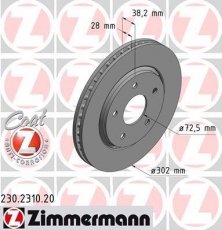 Гальмівний диск 230.2310.20 Zimmermann фото 1