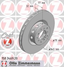 Гальмівний диск 150.3469.20 Zimmermann фото 1
