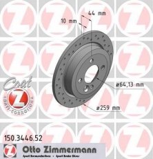 Купить 150.3446.52 Zimmermann Тормозные диски Купер (1.4, 1.6, 2.0)