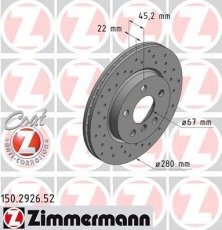 Тормозной диск 150.2926.52 Zimmermann фото 1