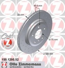 Гальмівний диск 150.1295.52 Zimmermann фото 1