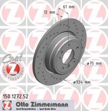Купити 150.1272.52 Zimmermann Гальмівні диски 8 серія Е31 (4.0, 4.4, 5.0, 5.4)