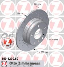 Гальмівний диск 150.1270.52 Zimmermann фото 1