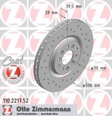 Купить 110.2217.52 Zimmermann Тормозные диски Giulietta (1.4, 1.6, 1.7, 2.0)