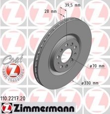 Тормозной диск 110.2217.20 Zimmermann фото 1