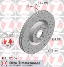Гальмівний диск 100.3326.52 Zimmermann фото 1