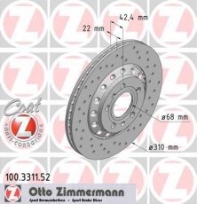 Гальмівний диск 100.3311.52 Zimmermann фото 1