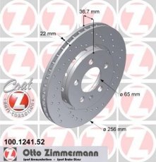 Купить 100.1241.52 Zimmermann Тормозные диски Audi TT (1.8 T quattro, 3.2 VR6 quattro)