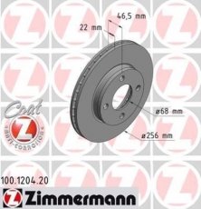 Тормозной диск 100.1204.20 Zimmermann фото 1