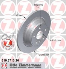 Купить 610.3713.20 Zimmermann Тормозные диски XC70 (2.0, 2.4, 2.5, 3.0, 3.2)
