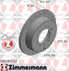 Купити 590.2817.52 Zimmermann Гальмівні диски Ленд Крузер 200 (4.0, 4.5, 4.6, 4.7, 5.7)
