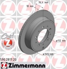 Купити 590.2817.20 Zimmermann Гальмівні диски Land Cruiser 200 (4.0, 4.5, 4.6, 4.7, 5.7)
