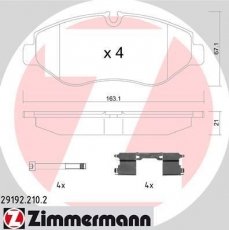 Тормозная колодка 29192.210.2 Zimmermann – подготовлено для датчика износа колодок фото 1