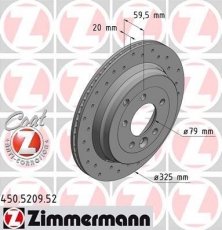 Тормозной диск 450.5209.52 Zimmermann фото 1