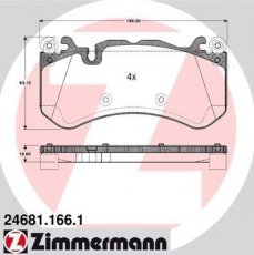 Купить 24681.166.1 Zimmermann Тормозные колодки передние Мерседес 204 C 63 AMG подготовлено для датчика износа колодок