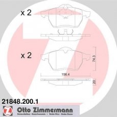 Купить 21848.200.1 Zimmermann Тормозные колодки передние Galaxy (1.9, 2.3, 2.8) 
