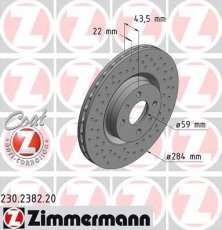 Гальмівний диск 230.2382.20 Zimmermann фото 1
