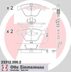 Купить 23312.200.2 Zimmermann Тормозные колодки передние 6-series (E63, E64) (630 i, 635 d, 645 Ci) с датчиком износа