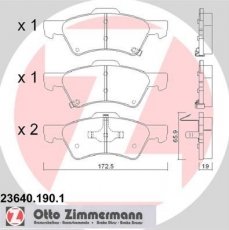 Купить 23640.190.1 Zimmermann Тормозные колодки  Крайслер с звуковым предупреждением износа