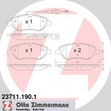 Гальмівна колодка 23711.190.1 Zimmermann – з датчиком зносу фото 1