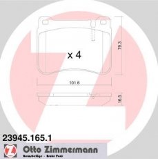 Купить 23945.165.1 Zimmermann Тормозные колодки передние CL-Class CLC (1.8, 2.1, 2.7, 3.0, 3.5) подготовлено для датчика износа колодок