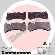 Купить 23955.175.1 Zimmermann Тормозные колодки передние ЦЛ Класс (5.4, 6.2) подготовлено для датчика износа колодок